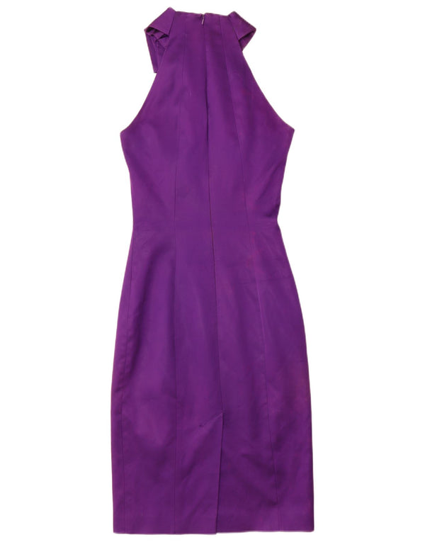 Karen Millen Vestido Halter para Mujer UK 8 Small Púrpura