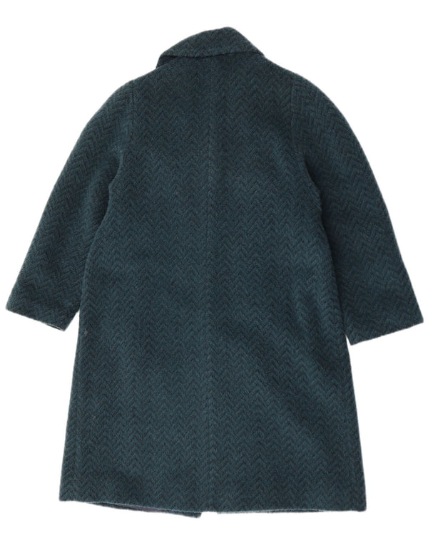 ELENA MIRO Abrigo para mujer UK 18 XL Lana azul Chevron