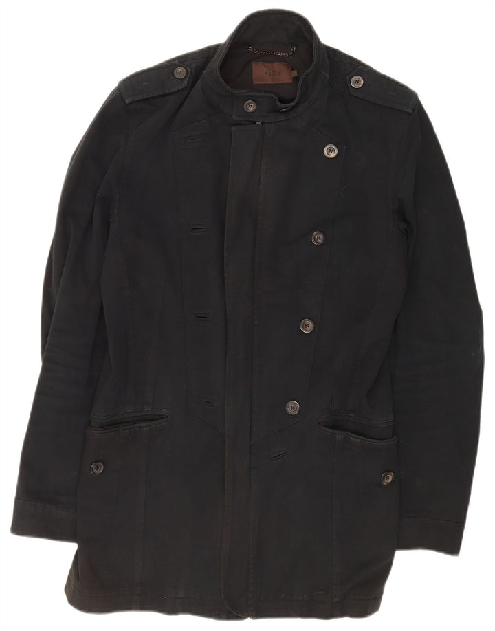 Chaqueta militar Reiss para hombre UK 36 Small Algodón negro