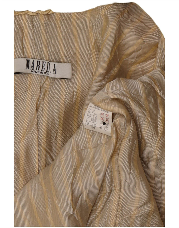 Marella Chaqueta tipo blazer extragrande con 5 botones para mujer UK 10 Small Khaki Wool