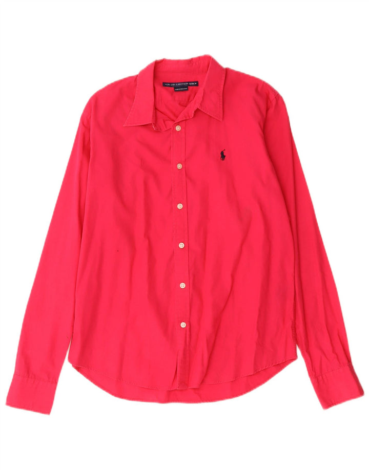 Ralph Lauren Camisa para mujer Reino Unido 14 Algodón rojo mediano