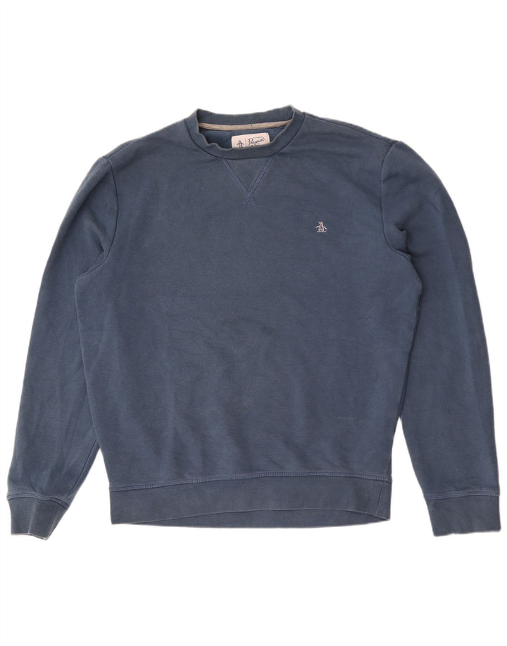 Penguin - Sudadera para hombre, color azul, talla grande, algodón