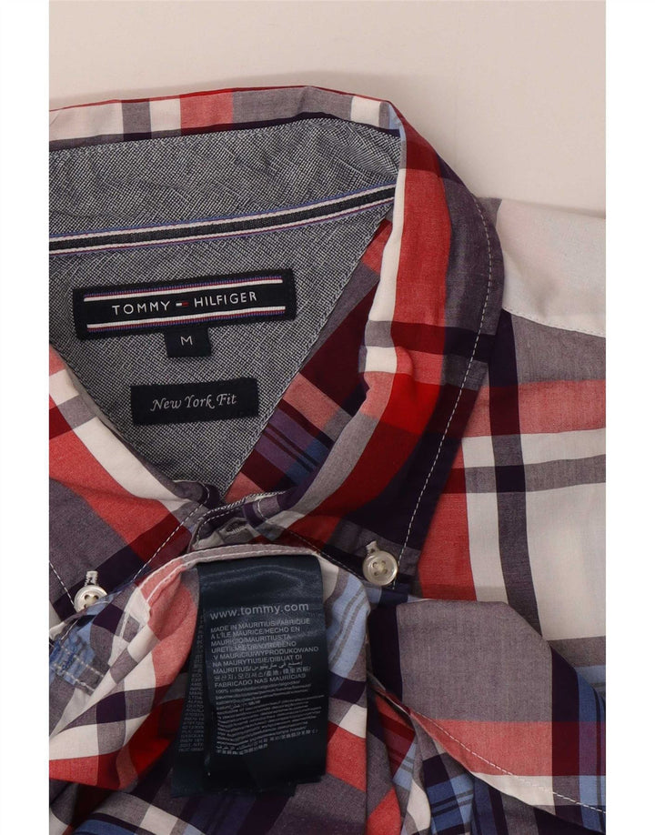 Camisa Tommy Hilfiger New York Fit de algodón a cuadros multicolor mediano para hombre