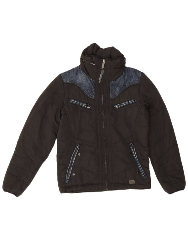 Diesel Chaqueta Acolchada Extragrande con Capucha para Mujer UK 6 XS Negro