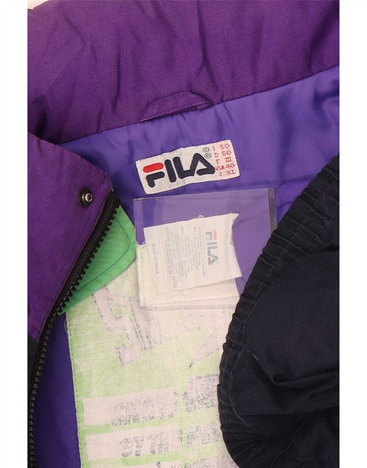 Fila Chaqueta de esquí con capucha para hombre IT 50 Large Poliéster color azul marino