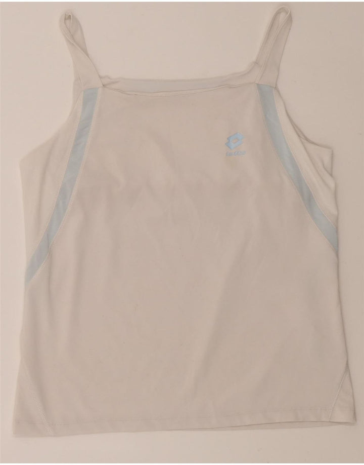 LOTTO Womens Cami Top UK 22 3XL White Polyester Vintage Lotto and Second-Hand Lotto from Messina Hembry 