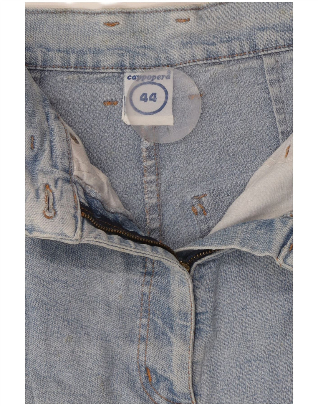 CAPPOPERA Vaqueros cónicos de cintura alta para mujer IT 44 Medium W26 L26 Algodón azul