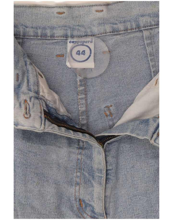 CAPPOPERA Vaqueros cónicos de cintura alta para mujer IT 44 Medium W26 L26 Algodón azul