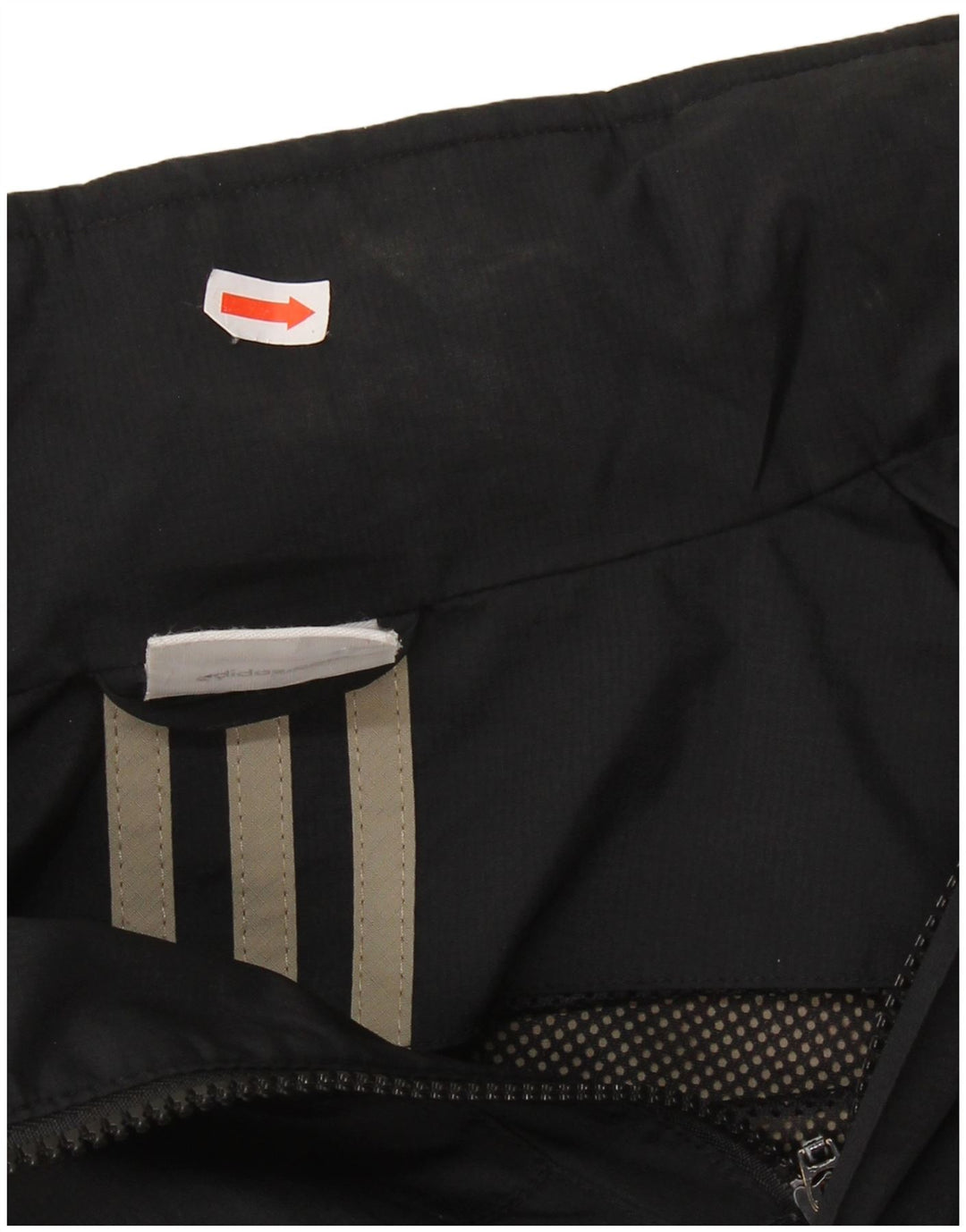 ADIDAS Chaqueta impermeable con capucha para hombre UK 38 Mediano Negro Colorblock Poliéster