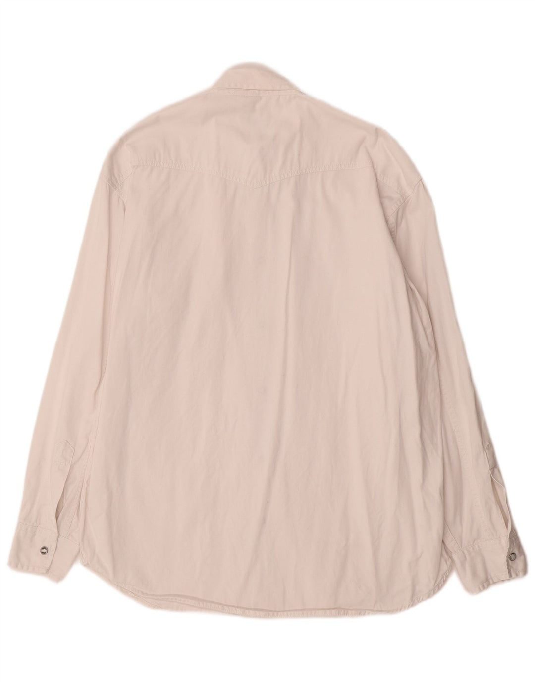 Camisa vaquera vintage para hombre Algodón blanco medio