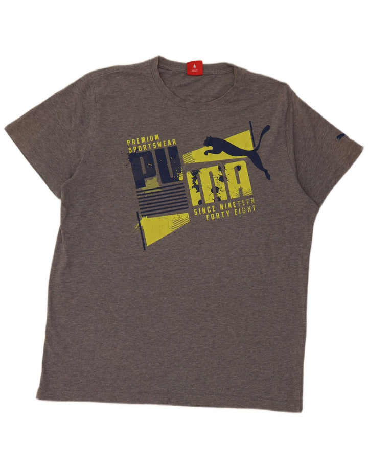 Puma Camiseta gráfica para hombre Top XL Gris
