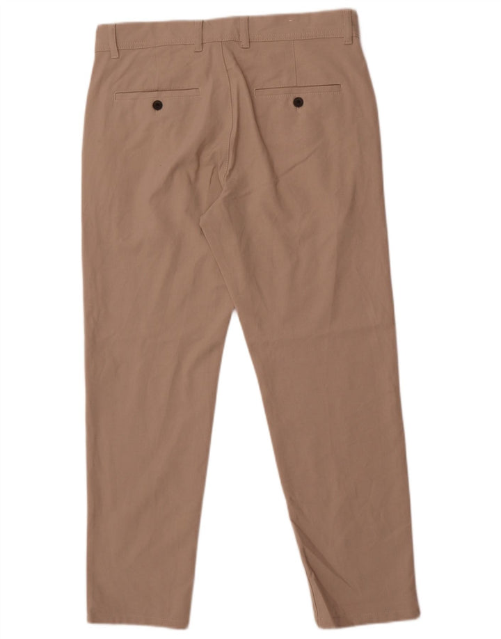 Zara Mens Slim Chino Pantalón EU 40 Medium W31 L28 Poliéster Beige