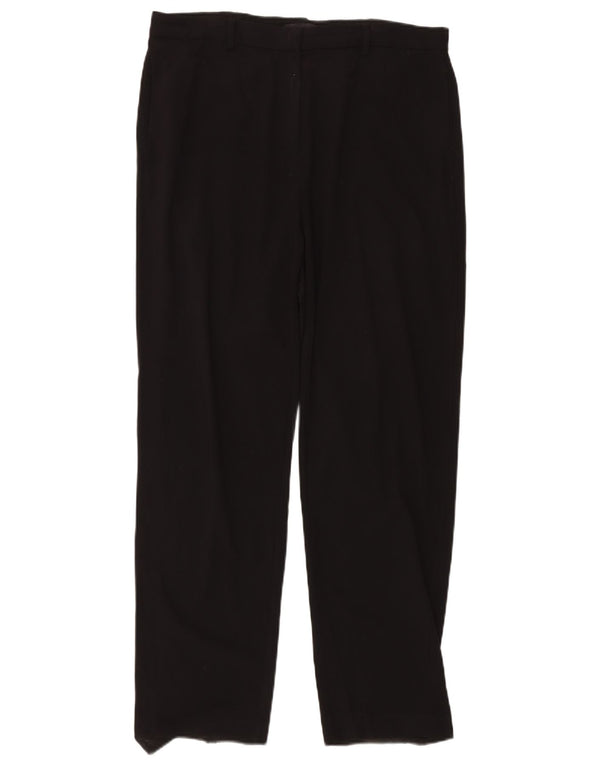 Marks & Spencer Pantalones chinos rectos para mujer UK 46 Large W34 L30 Negro
