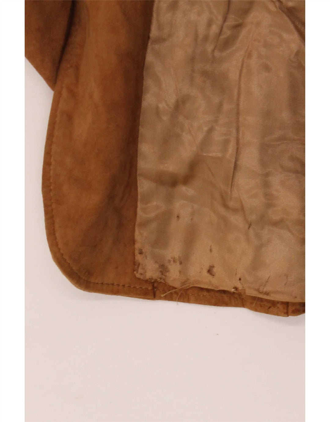 Anfor Chaqueta Blazer de Ante con 2 Botones para Mujer IT 52 2XL Cuero Beige