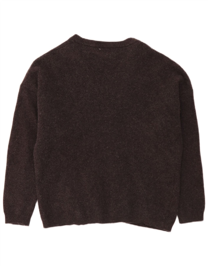 Sisley Cárdigan para hombre de lana virgen gris grande