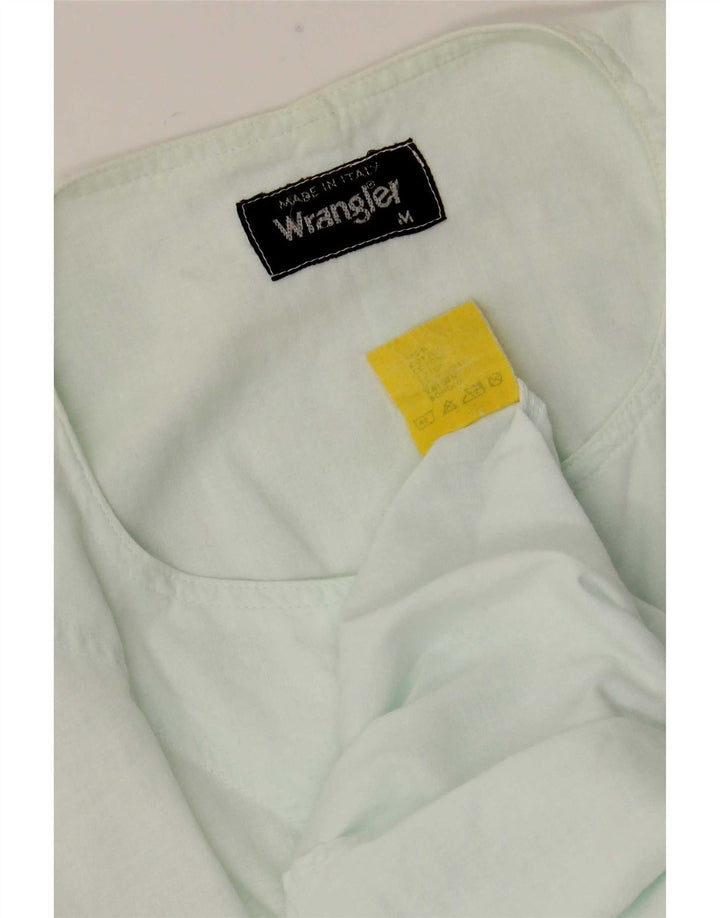 Wrangler Camisa tipo jersey de manga corta para hombre de algodón turquesa medio