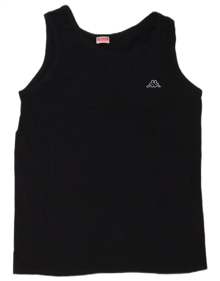 Kappa Hombre Chaleco Top Grande Negro