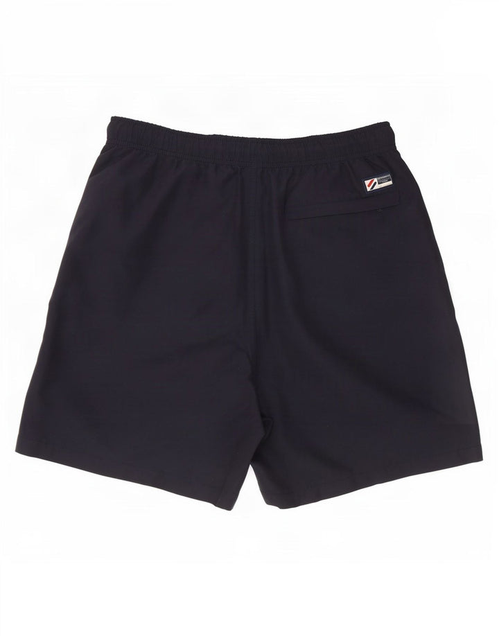 Superdry Bañador con gráfico para hombre, talla pequeña, poliéster azul marino