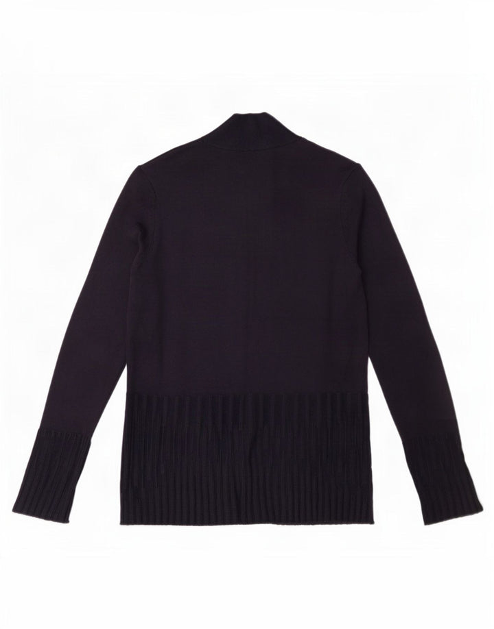 Marks & Spencer Suéter tipo cárdigan abierto para mujer UK 8 Small Viscosa azul marino