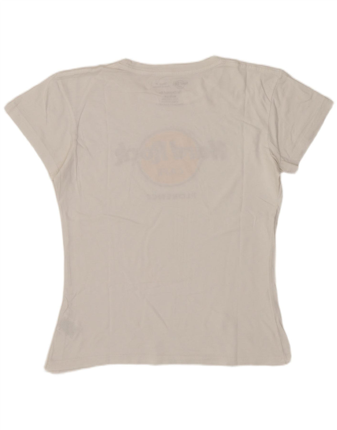Hard Rock Cafe Mujer Florence Graphic Camiseta Top UK 40 Medium Blanco