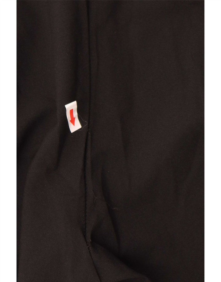 Farah Pantalones Casuales Rectos Para Hombre W42 L29 Poliéster Negro
