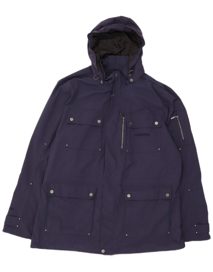 Schoffel Chaqueta utilitaria con capucha para hombre UK 48 4XL Azul marino