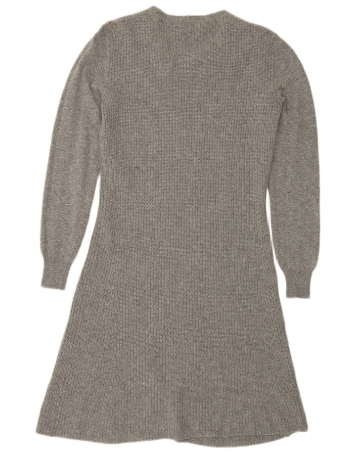 MAX MARA Vestido tipo jersey de manga larga para mujer de fin de semana UK 44 Gris medio