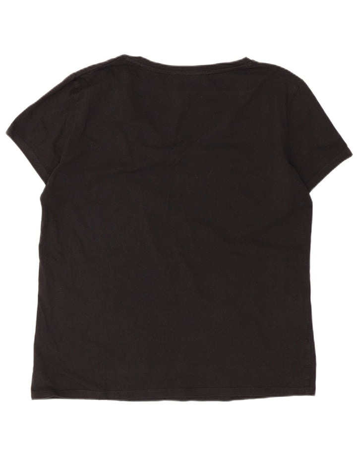 Guess Camiseta gráfica para mujer Top UK 40 XL Algodón negro