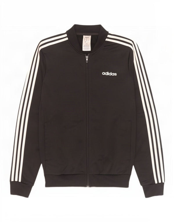 Adidas Hombre Chándal Top Chaqueta Pequeña Poliéster Negro