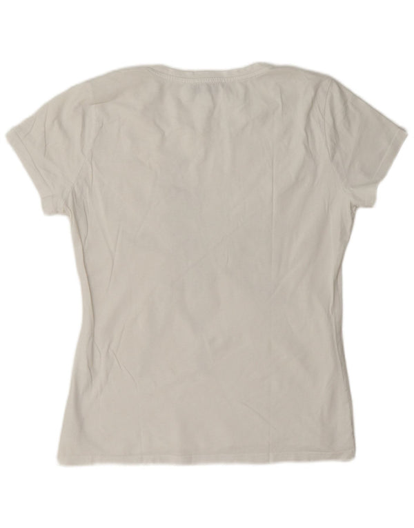 Liu Jo Camiseta gráfica para mujer Top UK 46 Large White Cotton