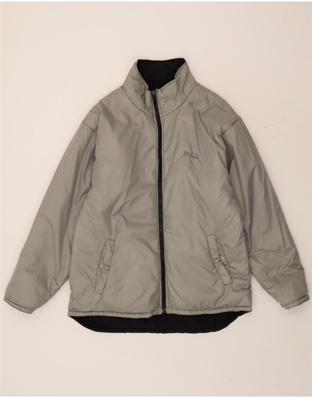 Fila Chaqueta acolchada reversible para hombre IT 50 Large Poliéster con bloques de color negro