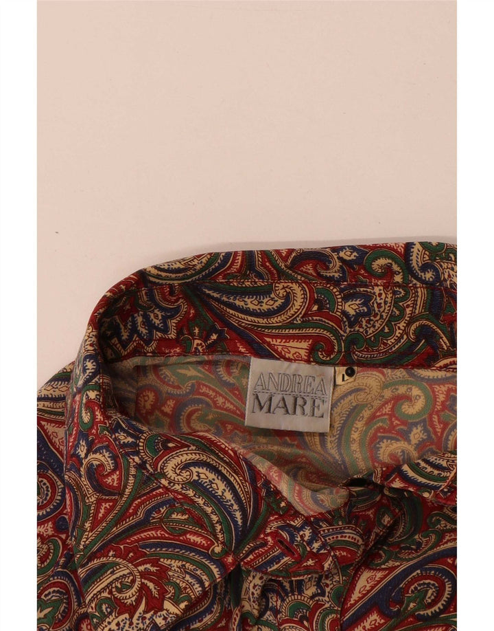 Andrea Mare Blusa extragrande para mujer UK 46 Large Paisley multicolor