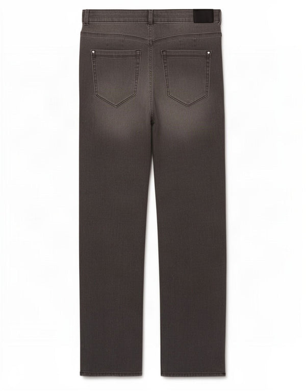 Marks & Spencer Vaqueros Rectos para Mujer UK 40 Grande W32 L28 Algodón Gris
