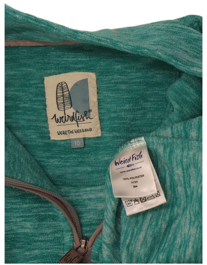 Weird Fish Jersey de forro polar extragrande para mujer UK 10 Small Green Poliéster