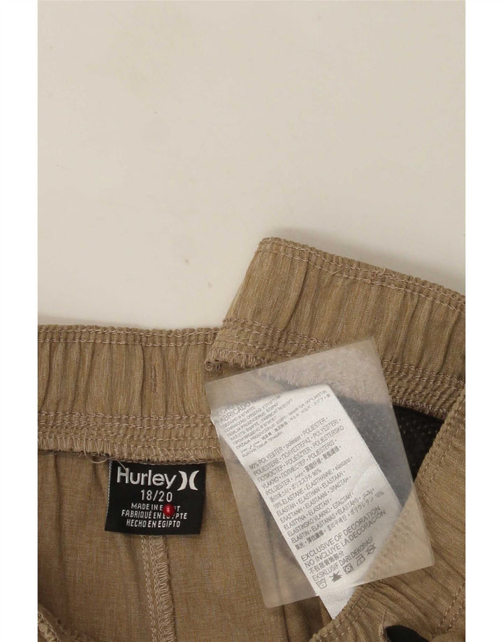 Hurley Shorts deportivos para niño Graphic 15-16 años Beige Poliéster