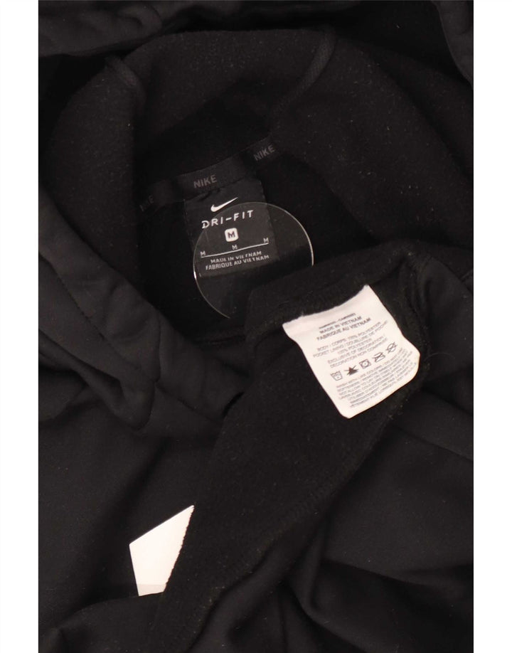 Nike Dri Fit Graphic Sudadera con capucha para hombre, talla mediana, poliéster negro