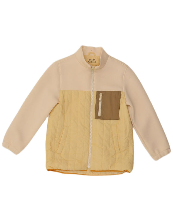 Zara Anorak Niña 9-10 Años Poliamida Color Block Amarillo