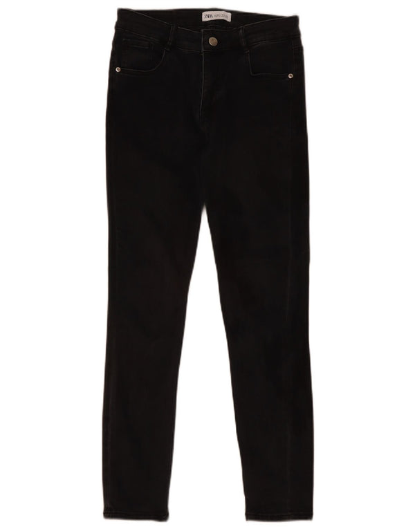 Zara Vaqueros pitillo para mujer EU 38 Small W28 L27 Algodón negro