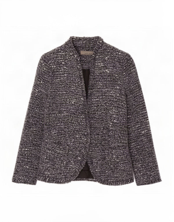 Zara Chaqueta Blazer para Mujer UK 8 Small Azul Marino Moteado