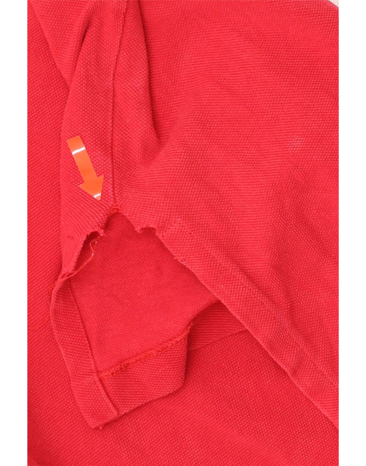 POLO RALPH LAUREN Mens Polo Shirt Medium Red Cotton Vintage Polo Ralph Lauren and Second-Hand Polo Ralph Lauren from Messina Hembry 
