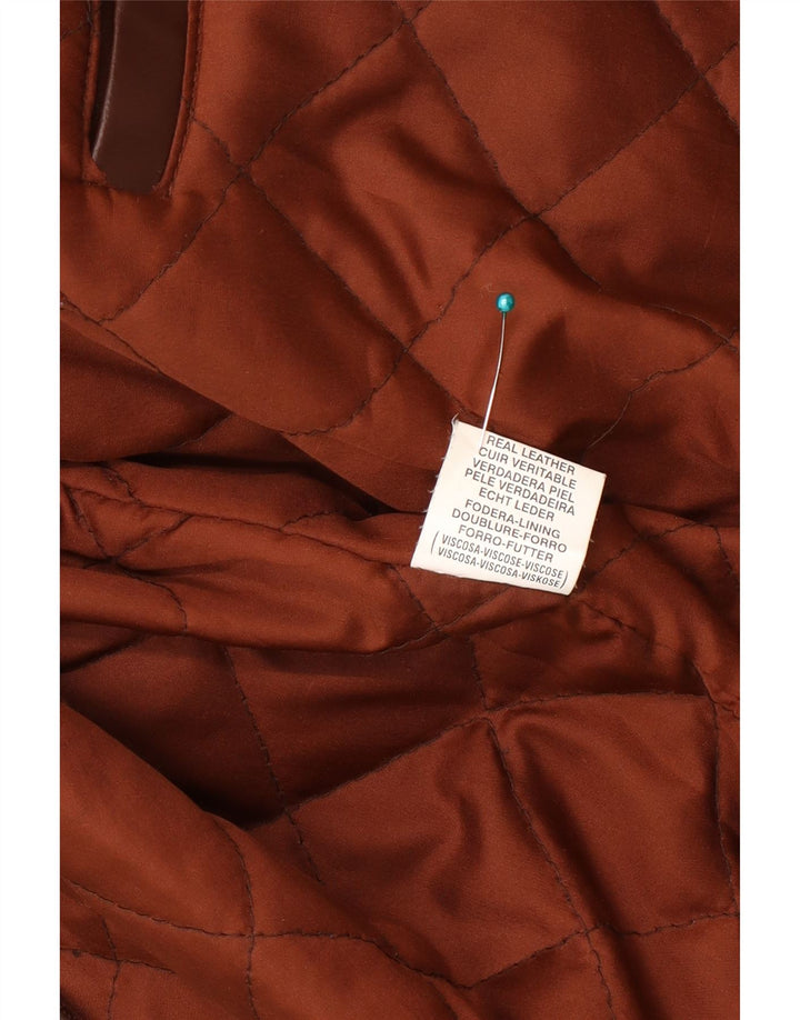 Conbipel Chaqueta Blazer de Cuero con 3 Botones para Hombre UK 40 Large Cuero marrón