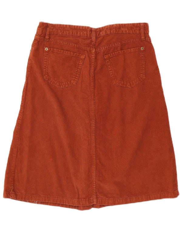Zara Mujer Falda De Pana EU 38 Small W28 Marrón
