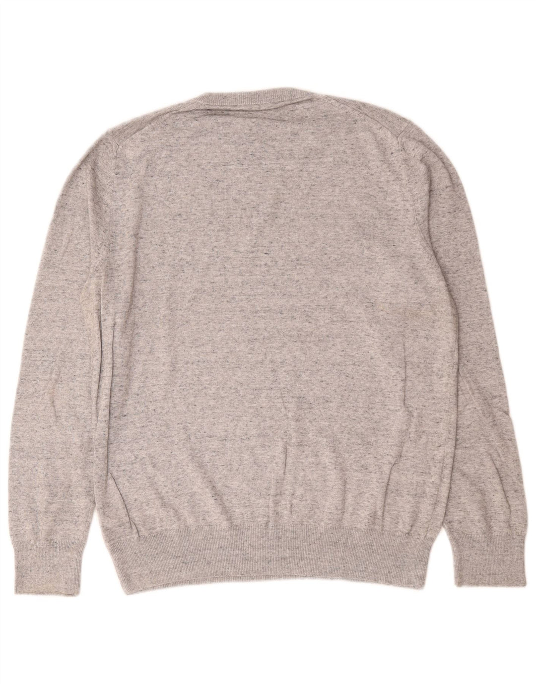 Marks & Spencer Jersey de cuello redondo para hombre de algodón moteado gris medio