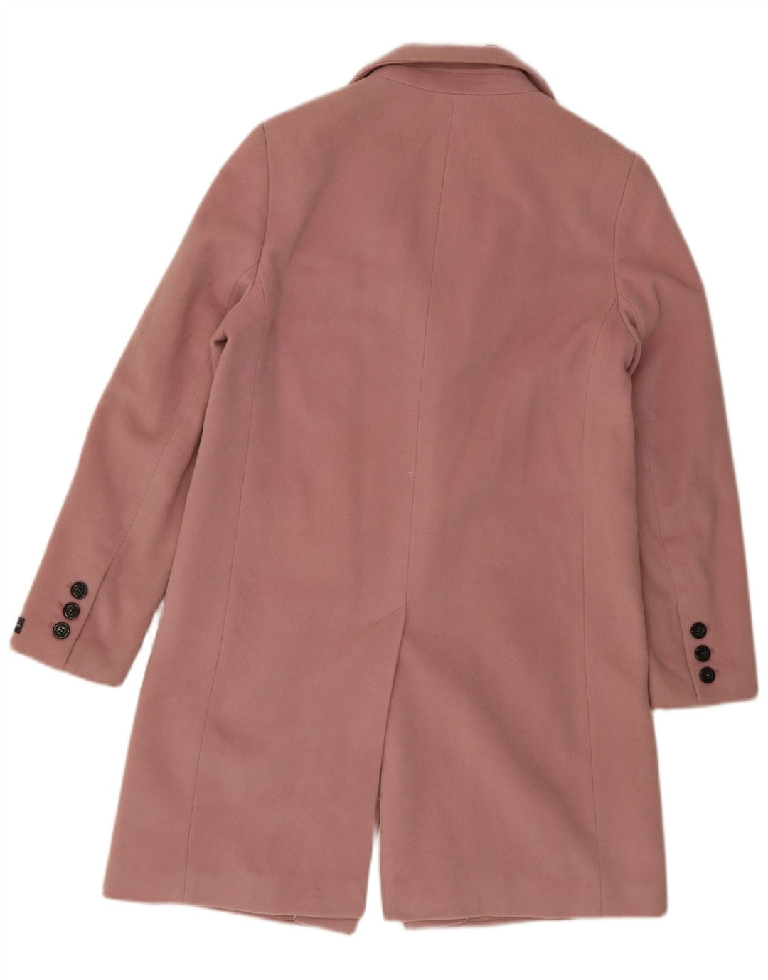 Zara Mujer Abrigo UK 42 Lana Rosa Mediana