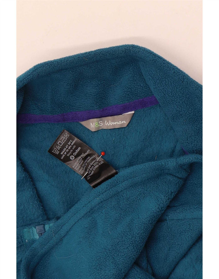 Marks & Spencer Chaqueta polar para mujer UK 8 Small Poliéster azul