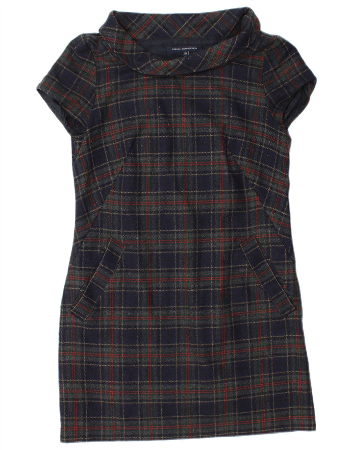 FRENCH CONNECTION Vestido tubo para mujer UK 40 Small Navy Blue Check