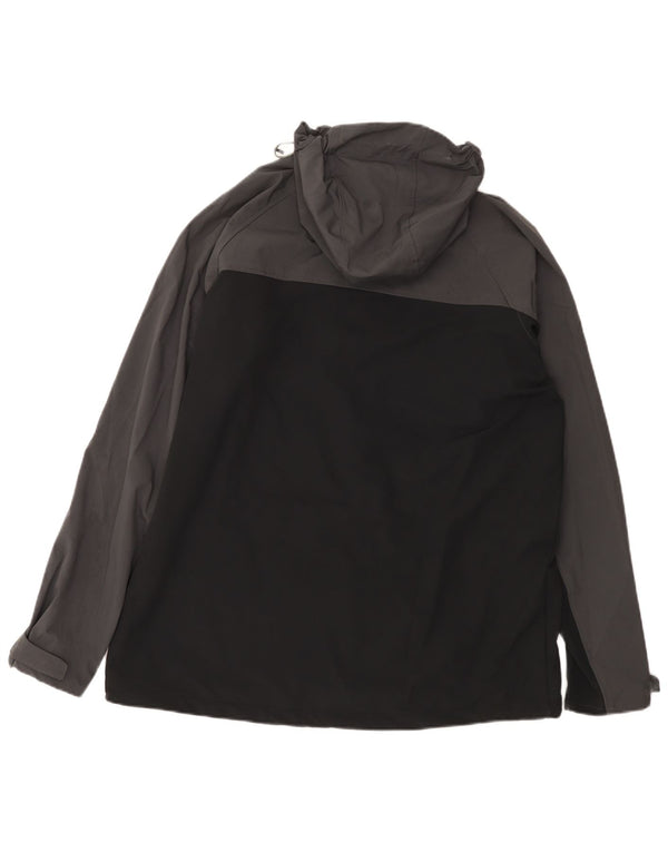 Chaqueta impermeable con capucha para hombre Mountain Warehouse UK 42 XL Negro Colorblock