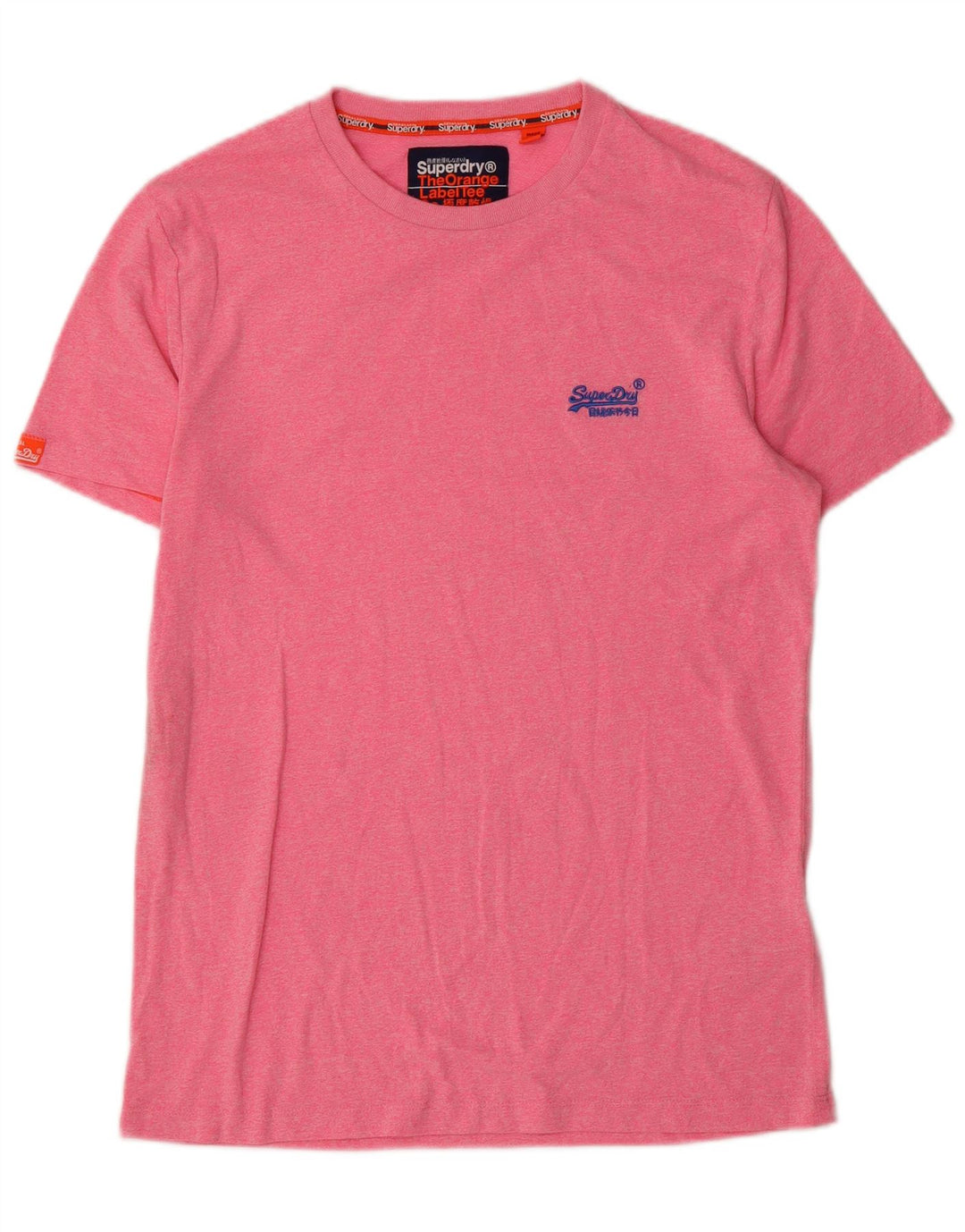 Superdry Camiseta para hombre Top Large de algodón rosa