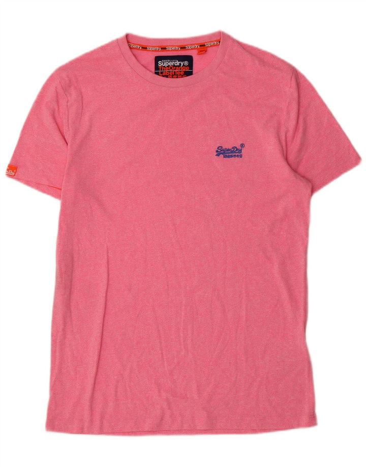 Superdry Camiseta para hombre Top Large de algodón rosa
