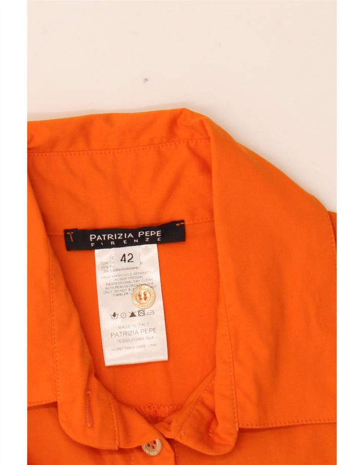 PATRIZIA PEPE Body Mujer IT 42 Medio Naranja Algodón